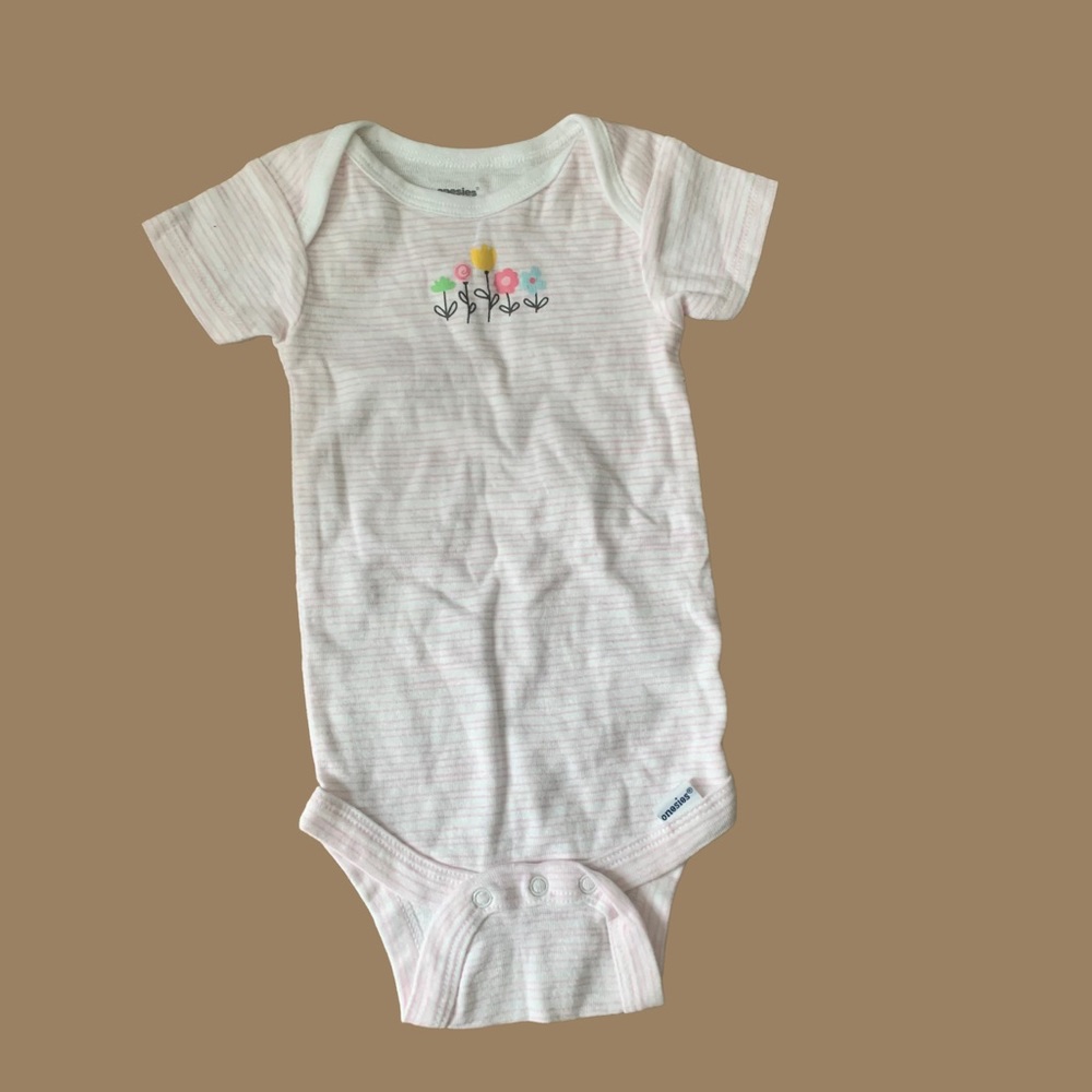 3-6 month pink bodysuit